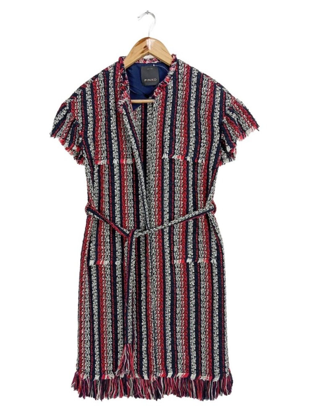 Pinko lightweight sleeveless belted coat